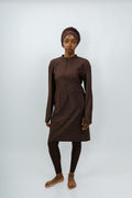 Burkini Pois Dorés — Chocolat