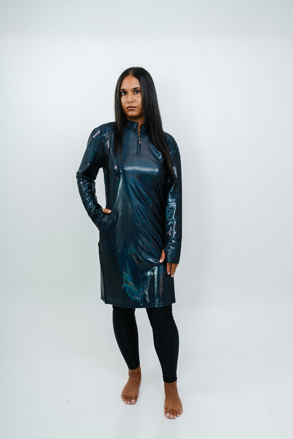 Burkini Glitter — Bleu Nuit Irisé