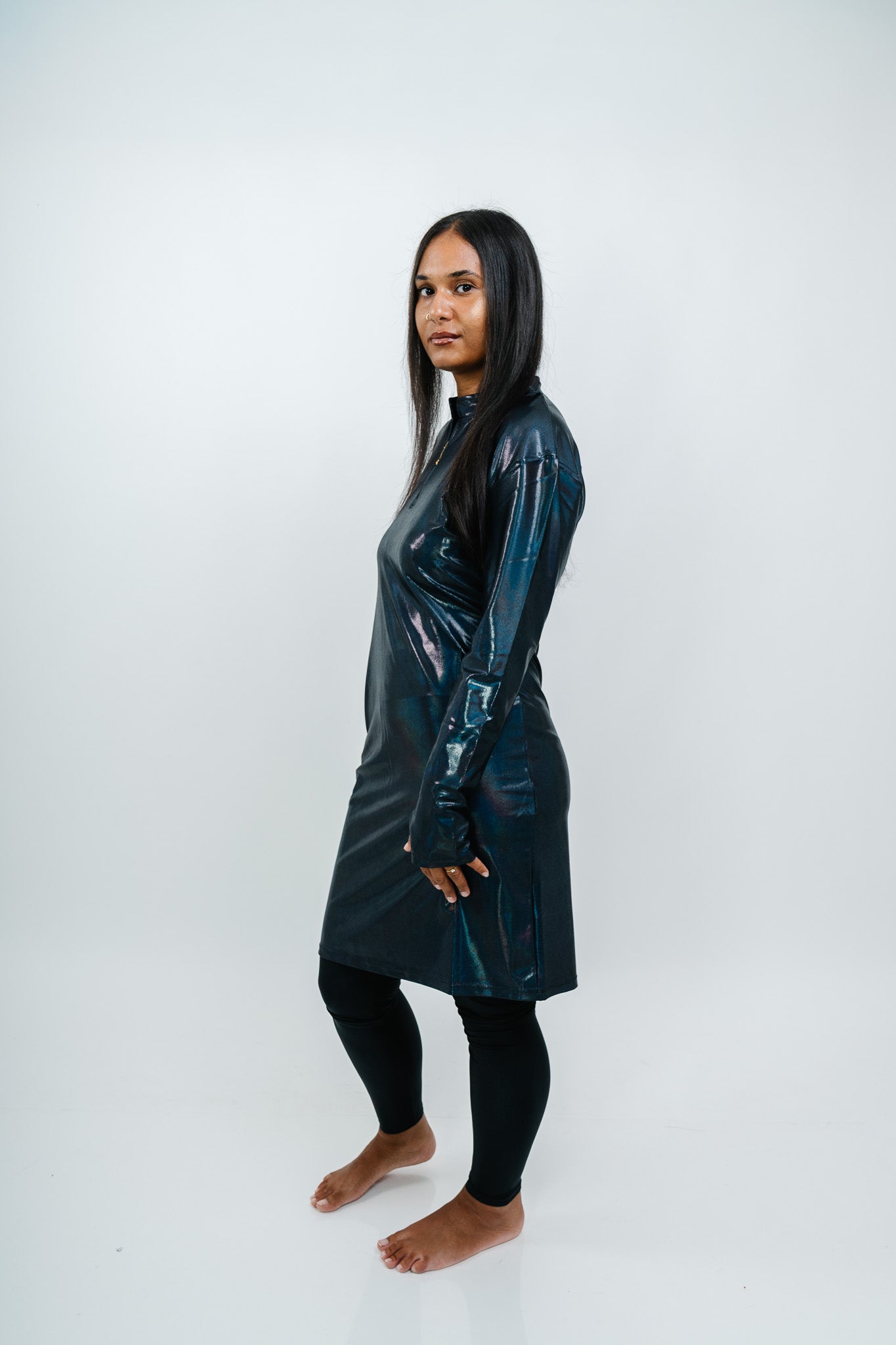 Burkini Glitter — Bleu Nuit Irisé
