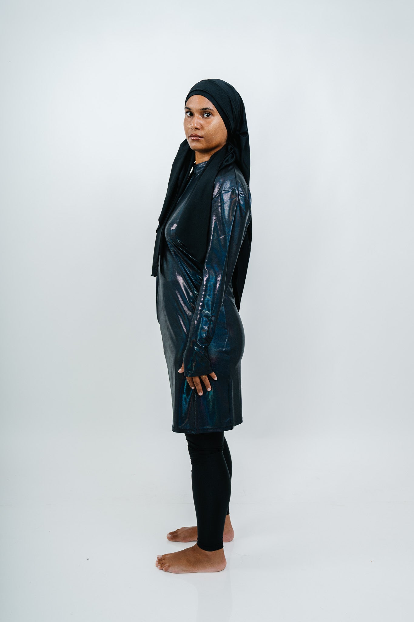 Burkini Glitter — Bleu Nuit Irisé
