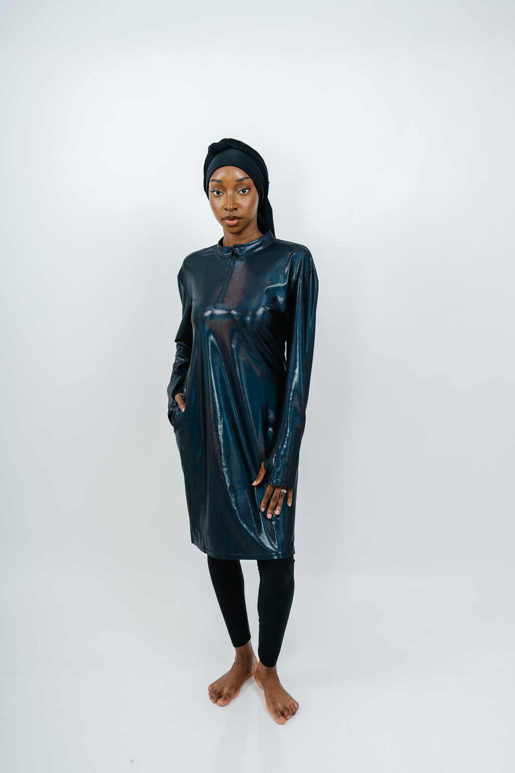 Burkini Glitter — Bleu Nuit Irisé